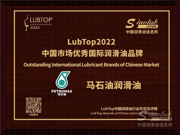 馬石油榮獲“LubTop2022總評榜”四項大獎