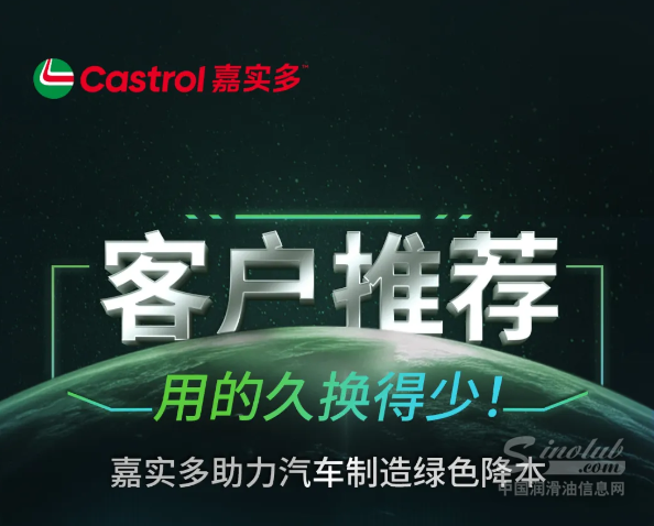 客戶推薦 | 用的久換得少！嘉實多助力汽車制造綠色降本