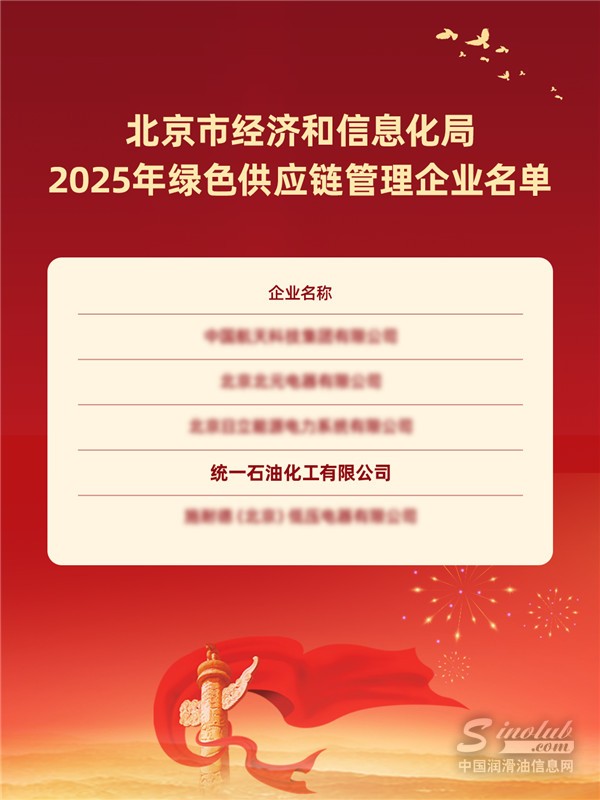 開(kāi)年喜報(bào)丨統(tǒng)一石化獲評(píng) “北京市綠色供應(yīng)鏈管理企業(yè)”