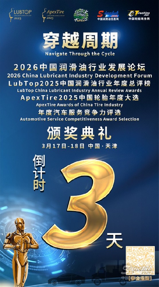 【LubTop2025】倒計(jì)時(shí)3天！屬于中國(guó)潤(rùn)滑油行業(yè)的榮耀時(shí)刻，即將在天津揭幕