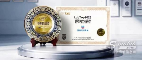 雪佛龍潤滑油再度蟬聯(lián)LubTop大獎