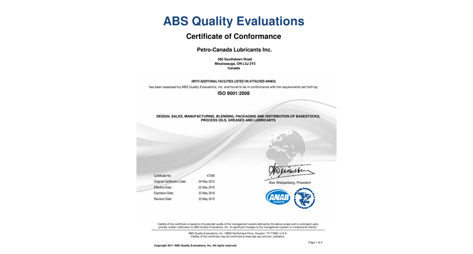 Certificate ISO 9001